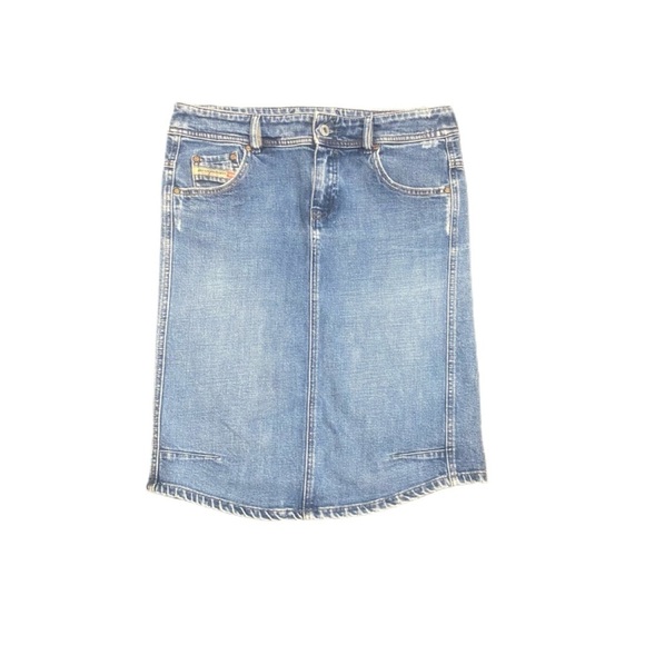 Diesel Industry Denim Division Y2K Women’s Denim Jean Distressed Skirt Sz 29 - Picture 1 of 5